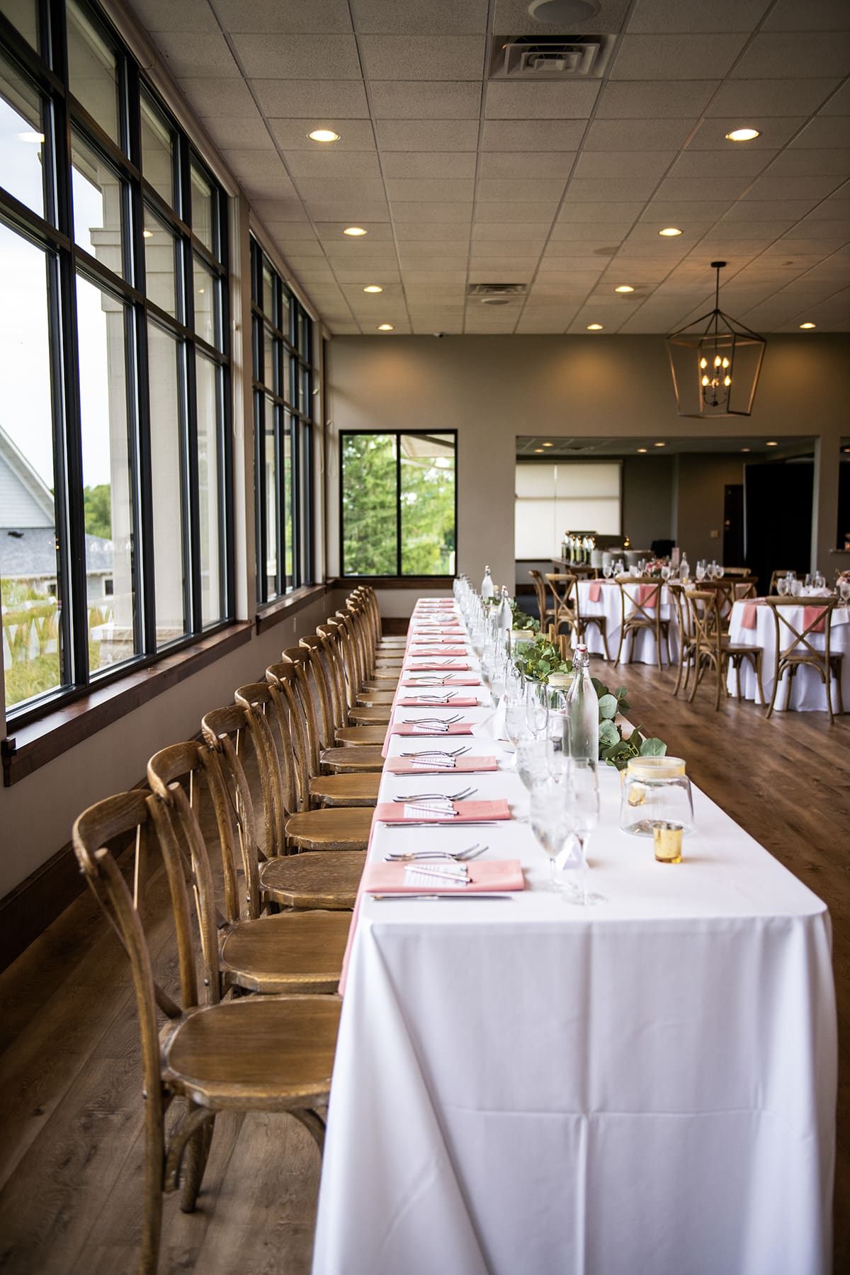 Classic country club reception space at The Club at Lac La Belle, a Southeast Wisconsin wedding venue
