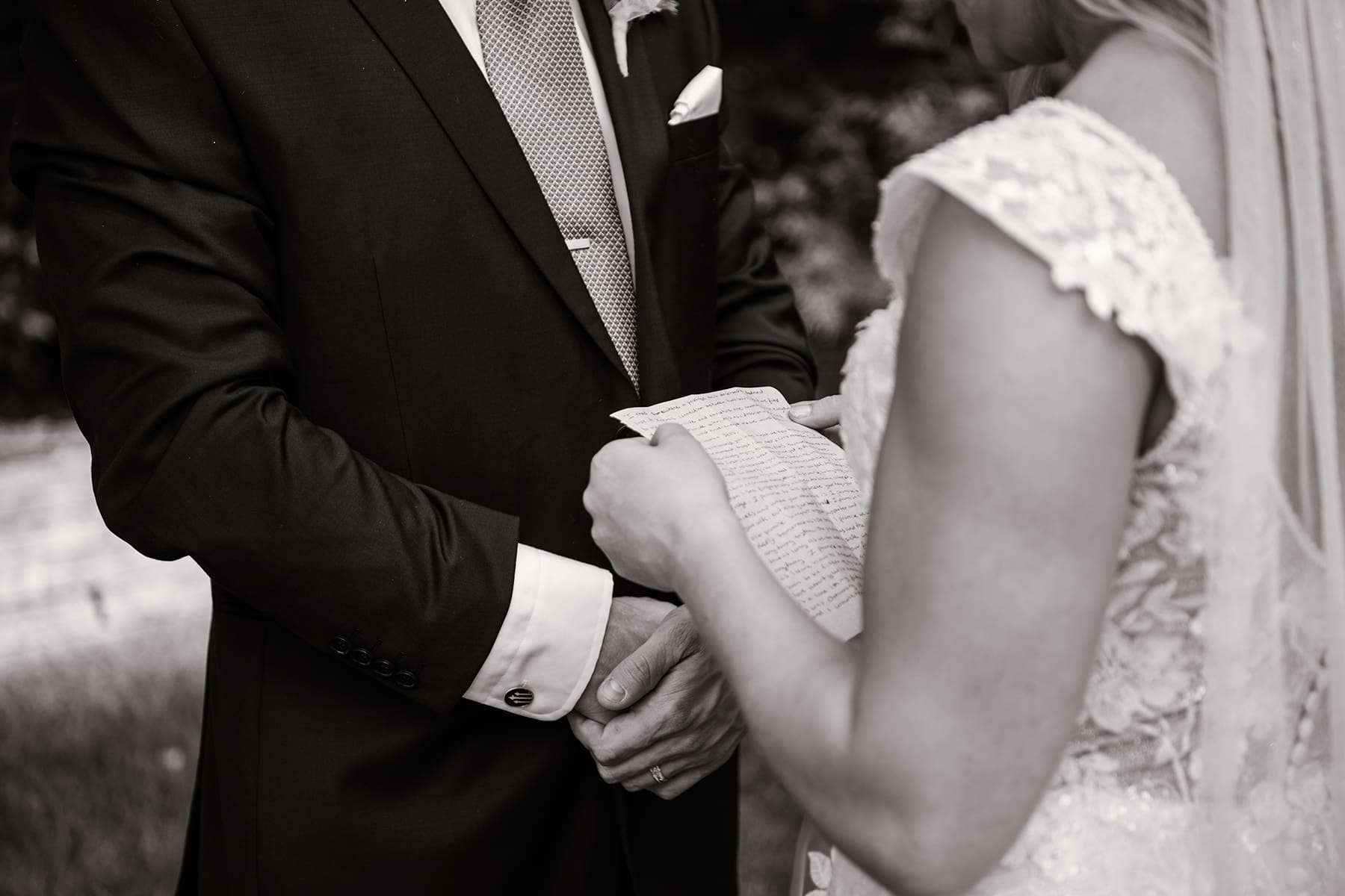 Bride and groom exchanging vows at a Red Circle Inn wedding