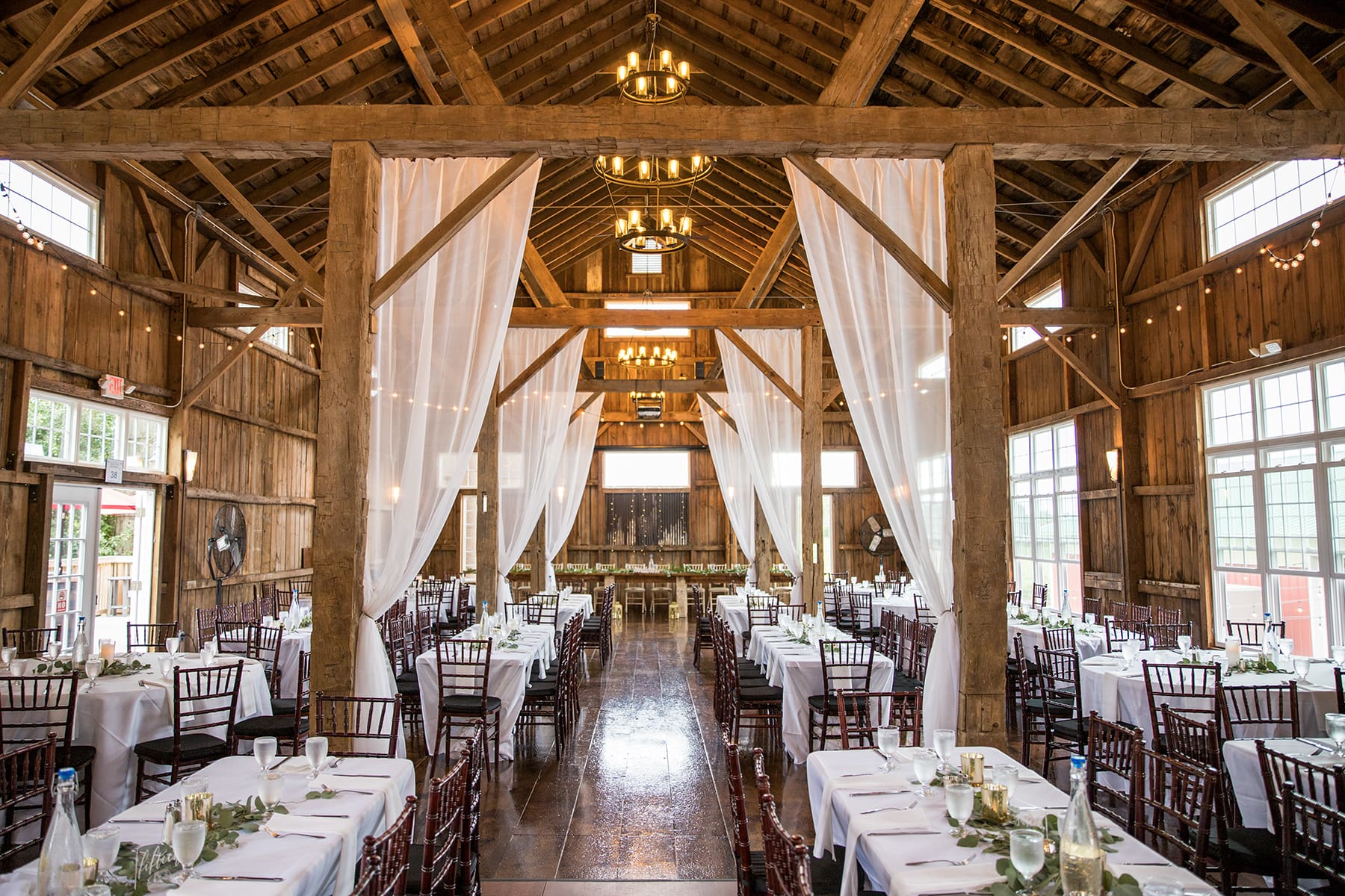 Indoor wedding ceremony space at a wedding venue in Wisconsin