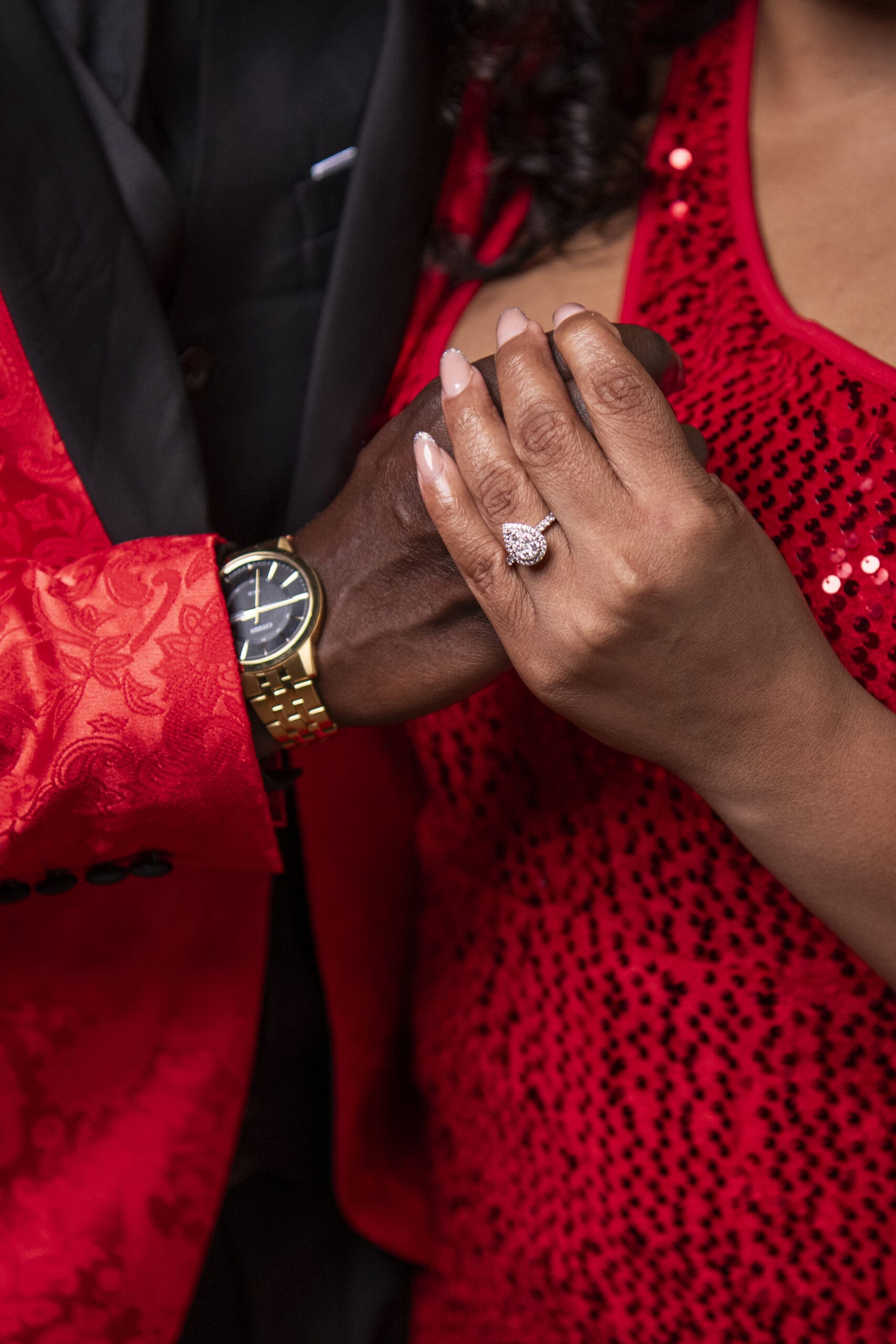 Close-up engagement photo showing engagement session tips for Waukesha County