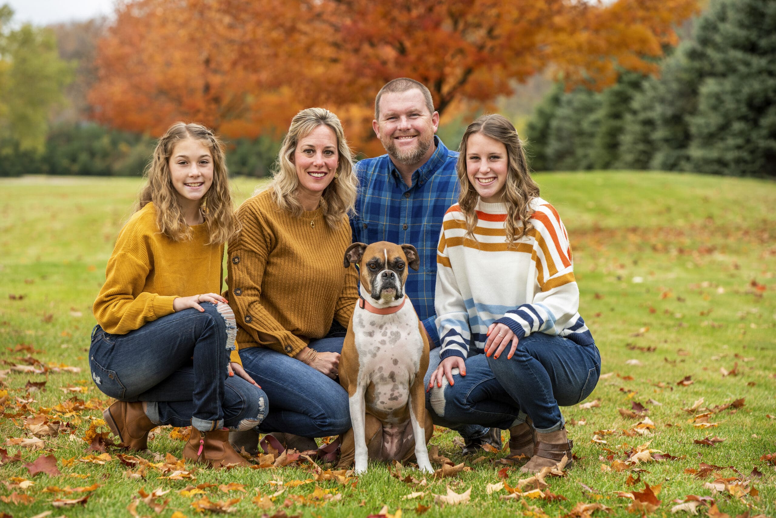 Fall family portrait in Oconomowoc.