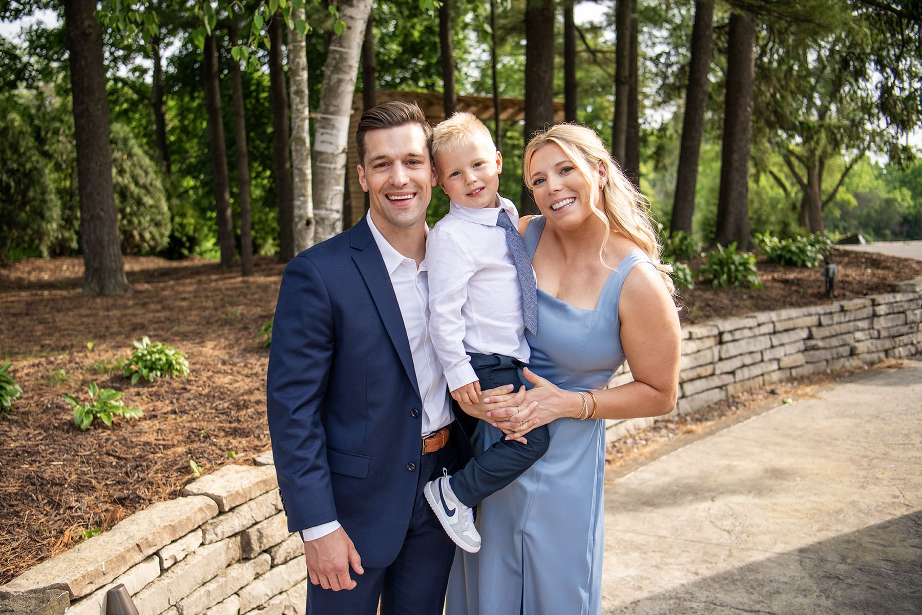 Family portraits at the Red Circle Inn wedding reception 
