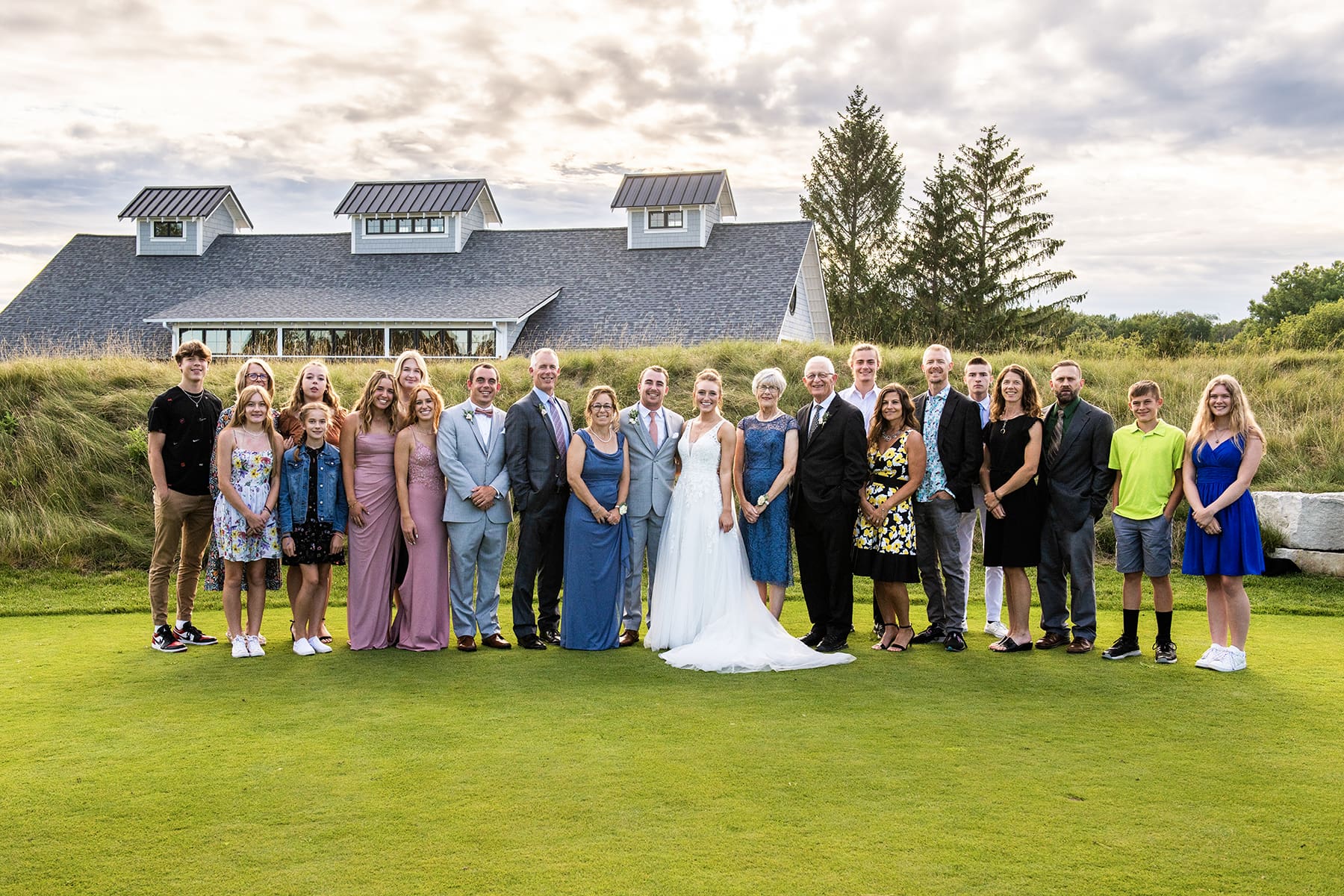 Family wedding portraits at the 1896 Room wedding venue