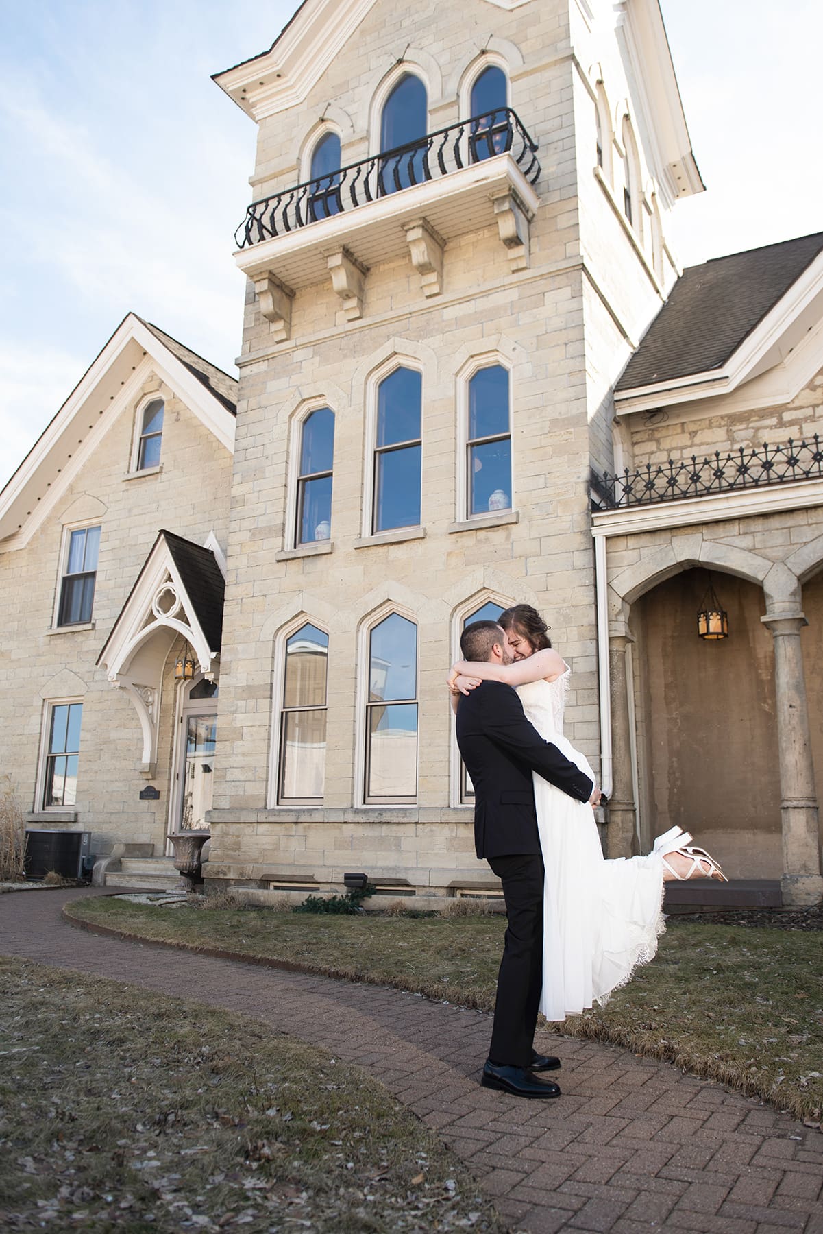 Intimate wedding moment captured for Wisconsin wedding planning tips