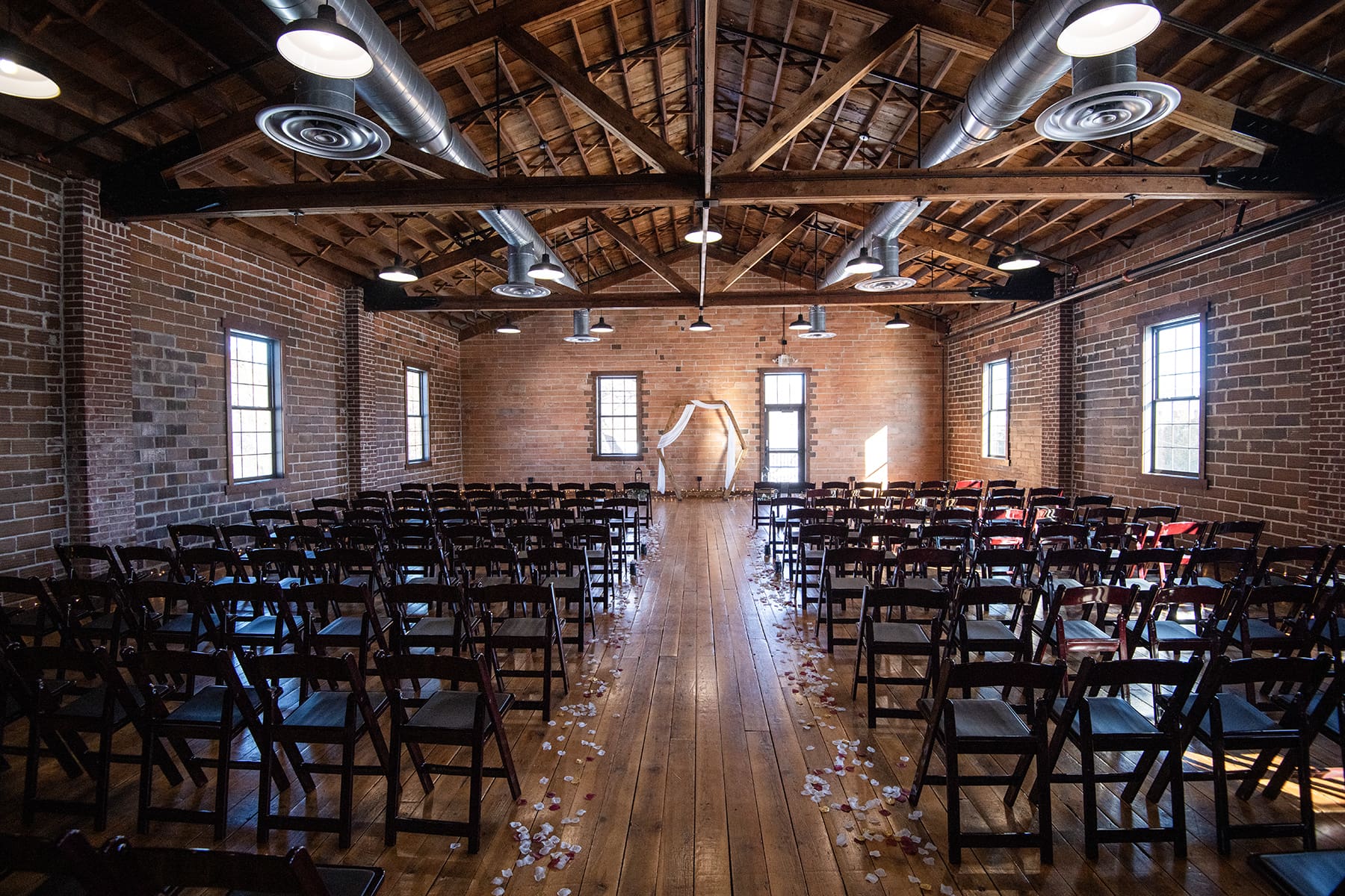 Wedding ceremony ready for guests at a wedding venue in Wisconsin
