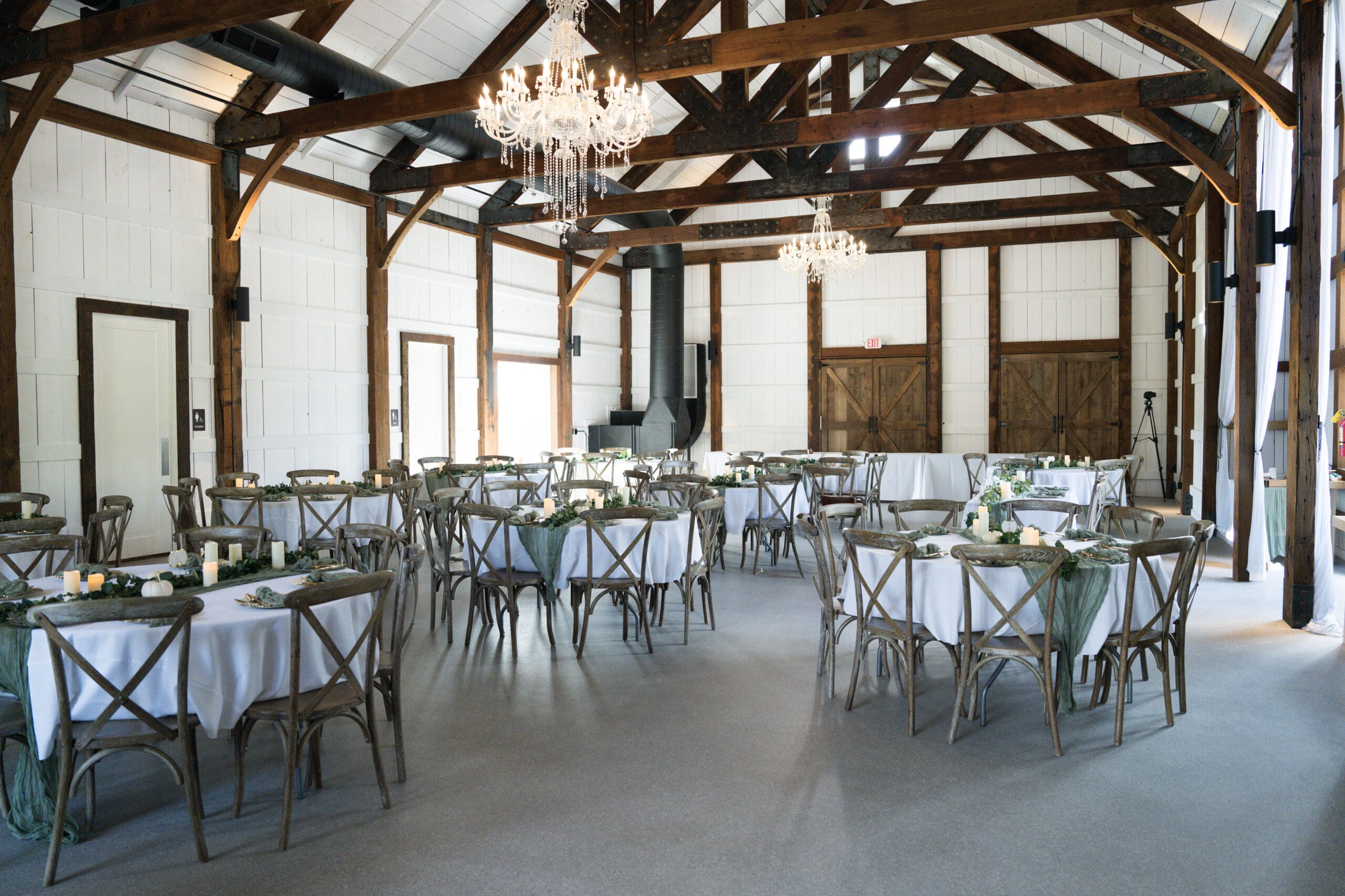 Reception area all decorated at Lilac Acres 
