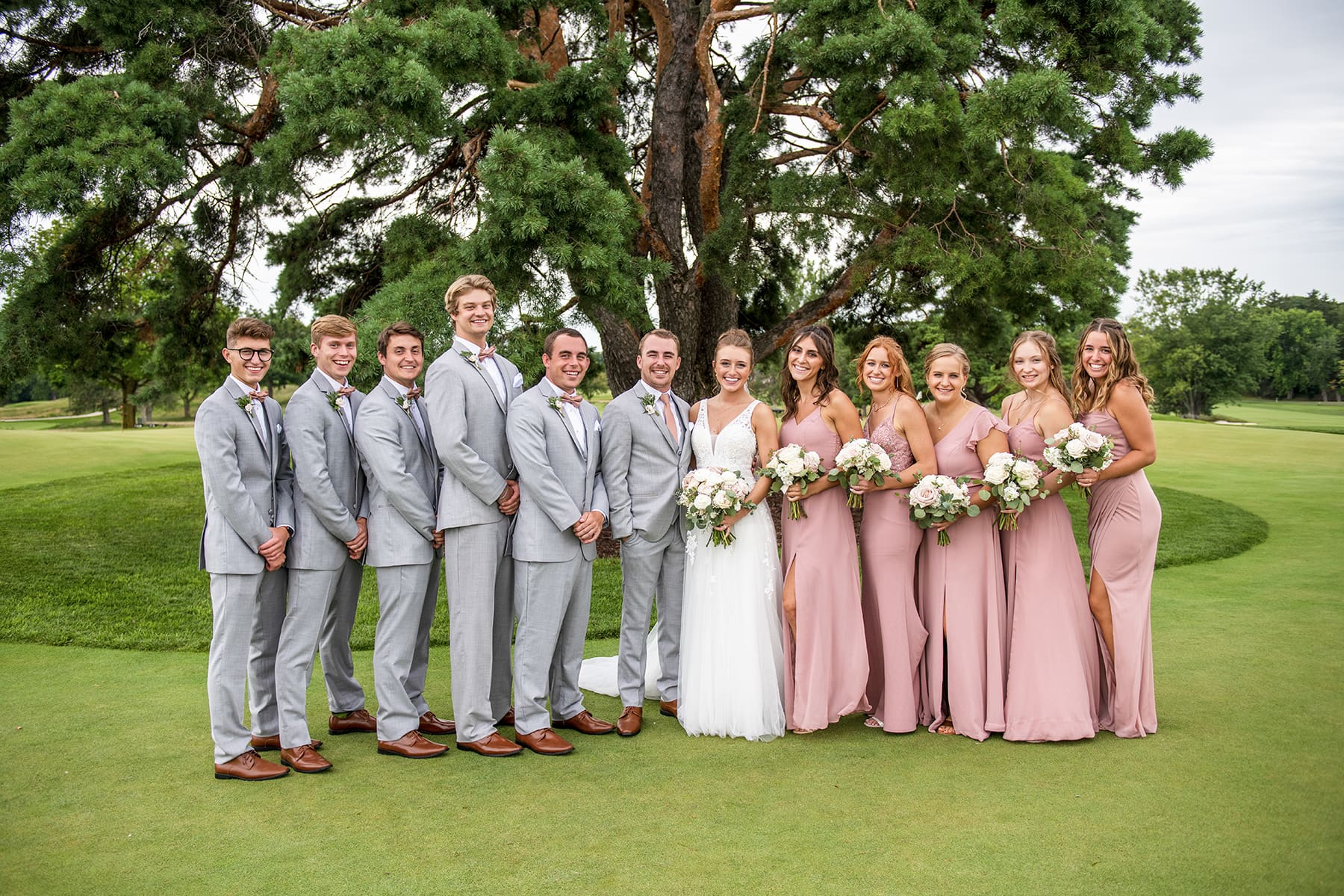 Wedding party portraits at the 1896 Room wedding venue