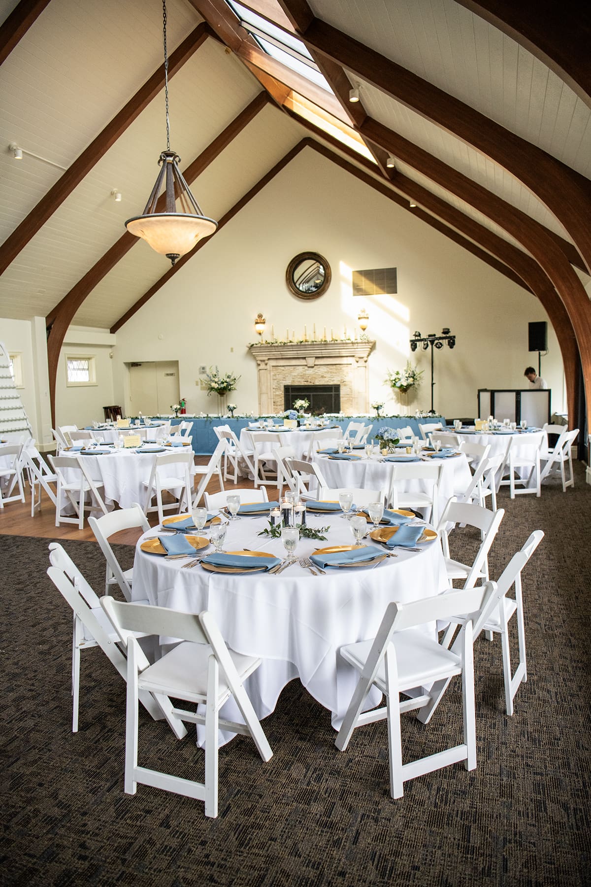 Wedding reception setup at the Red Circle Inn wedding venue