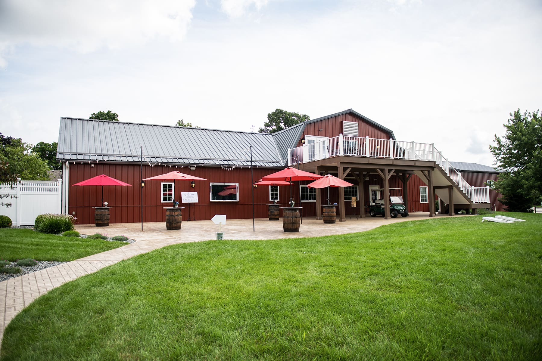Rustic Manor 1848 wedding venue featuring classic barn architecture in Southeast Wisconsin