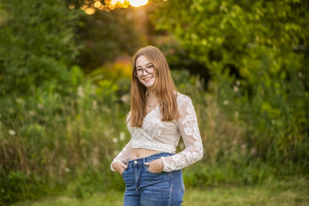 Retzer Nature Center is a great spot for senior portraits in Wisconsin. 