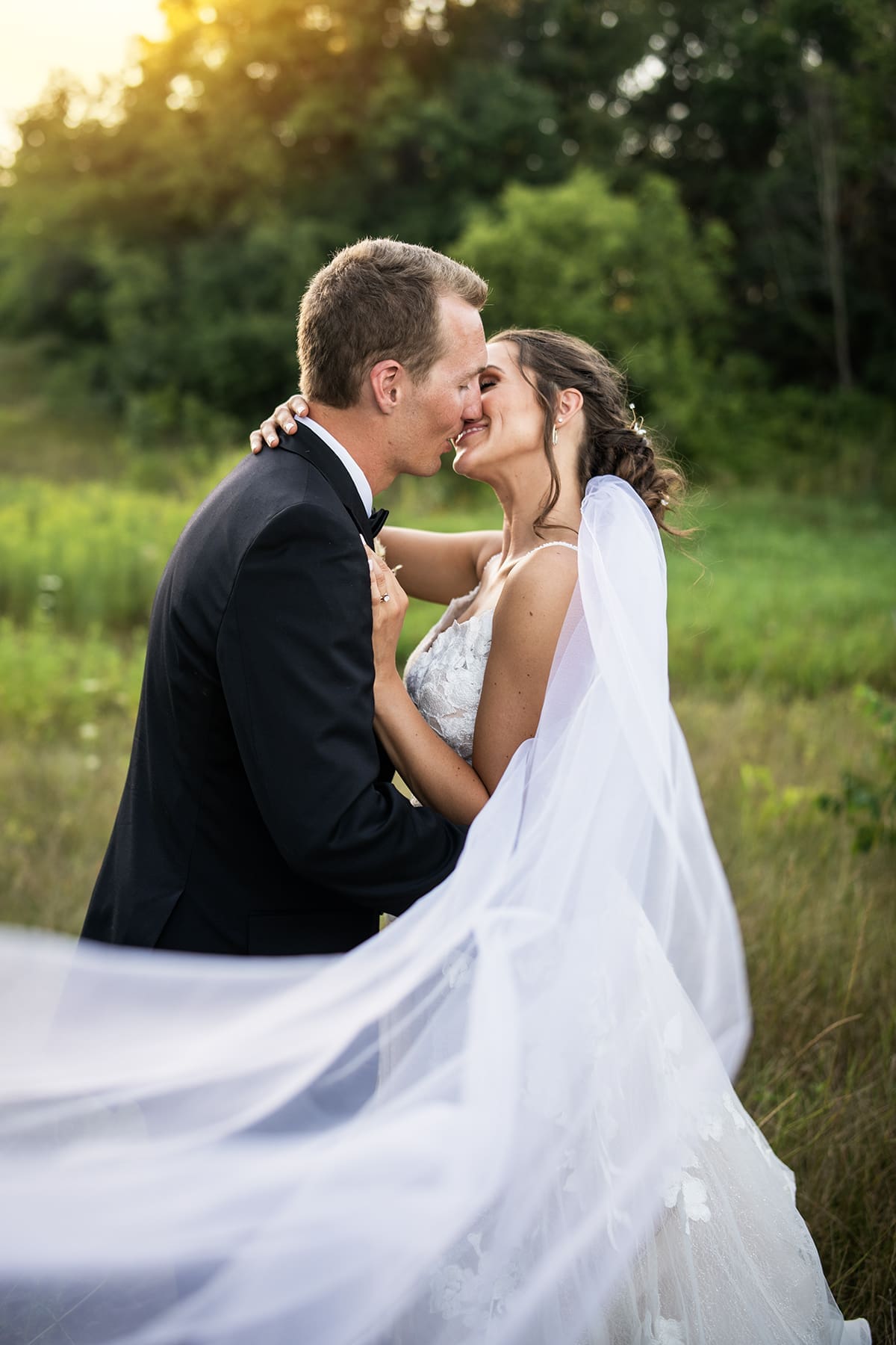 Relaxed couple portraits made possible by Wisconsin wedding planning tips