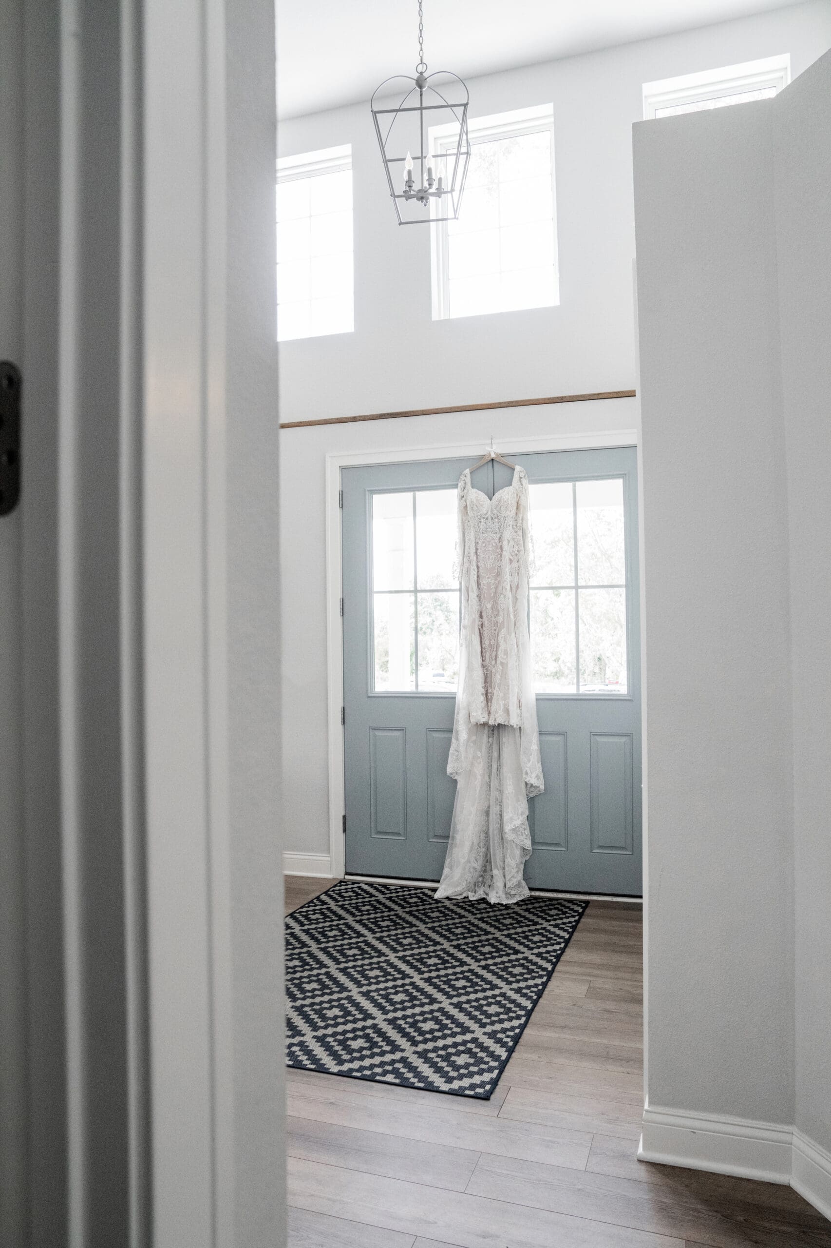 Wedding dress hanging in Waukesha