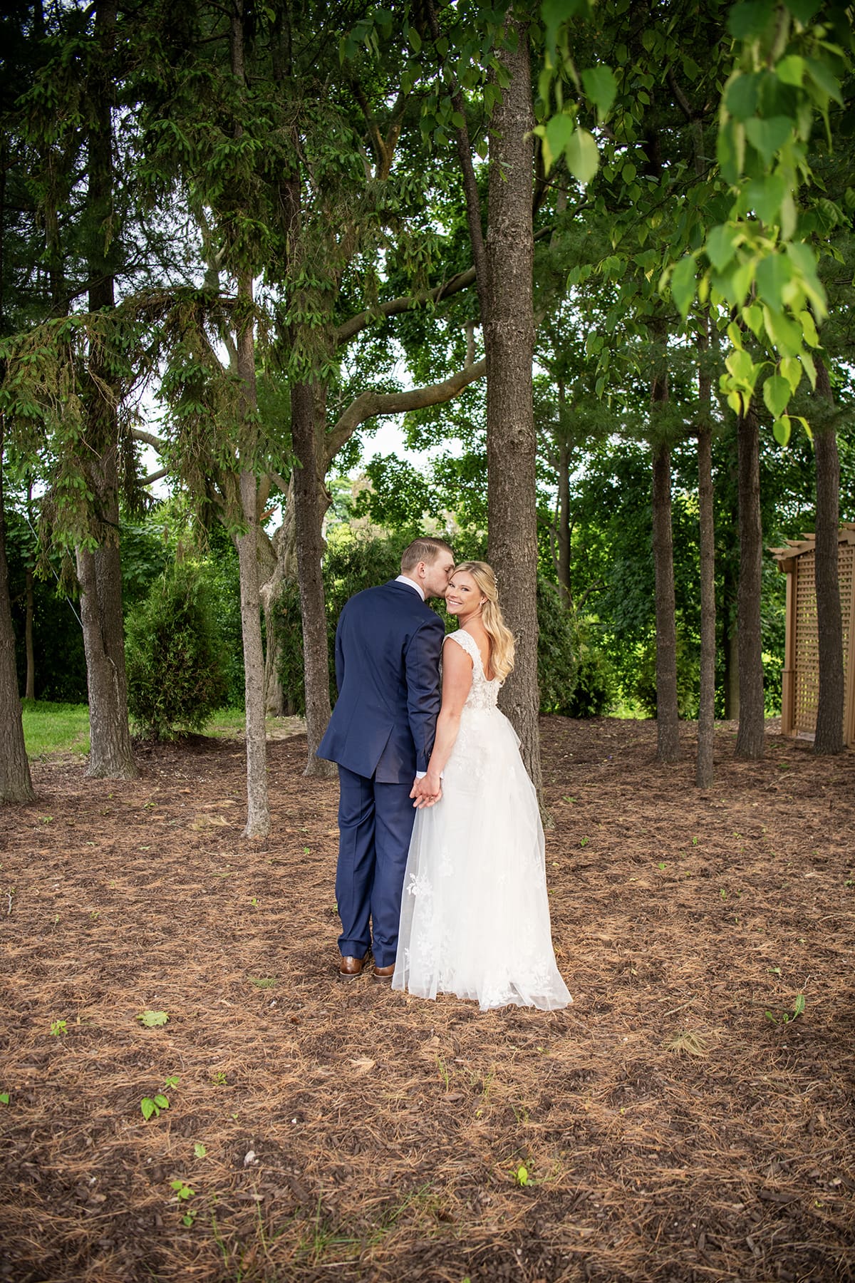 Bride and groom portraits taken during a Red Circle Inn wedding