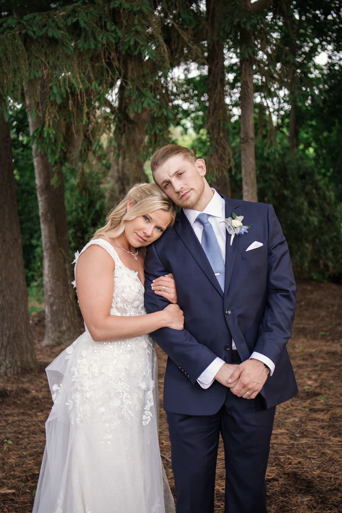 Romantic newlywed portraits at the Red Circle Inn wedding venue